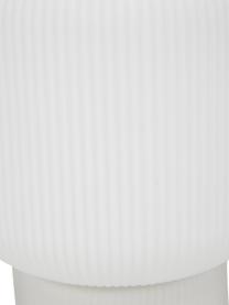 Kleine tafellamp Marlon van glas, Lampvoet: glas, Lampenkap: glas, Wit, Ø 15 x H 23 cm