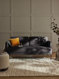 Sofa Fluente (2-Sitzer), Bezug: 100% Polyester Der hochwe, Gestell: Massives Kiefernholz, Füße: Metall, pulverbeschichtet, Webstoff Anthrazit, B 166 x T 85 cm