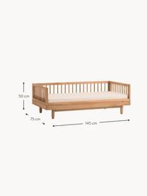 Cama infantil de madera de roble Pure, 70 x 140 cm, Madera de roble, Madera de roble, An 70 x L 140 cm