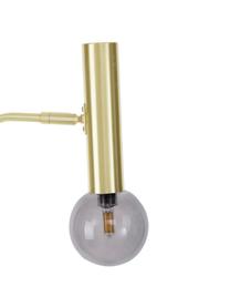 Leeslamp Wilson met glazen lampenkap, Lampenkap: glas, metaal, Lampvoet: vermessingd metaal, Messingkleurig, B 28 cm x H 151 cm