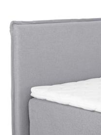 Letto boxspring premium Violet, Materasso: a molle insacchettate a 7, Piedini: legno di faggio massiccio, Grigio, 200 x 200