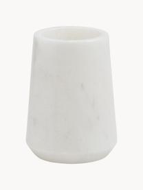 Marmor-Zahnputzbecher Lux, Marmor, Weiß, marmoriert, Ø 9 x H 11 cm