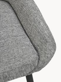 Gestoffeerde stoelen Sierra, 2 stuks, Bekleding: 100% polyester, Poten: gepoedercoat metaal, Geweven stof grijs, zwart, B 49 x D 55 cm