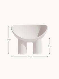 Fauteuil lounge en plastique Roly Poly, Plastique, Blanc crème, larg. 84 x prof. 57 cm