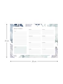 Agenda settimanale Pastel Stains, Carta, Tonalità blu, bianco, Larg. 30 x Alt. 21 cm