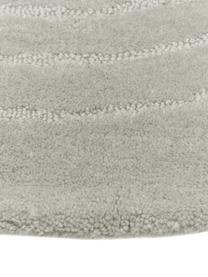 Runder Wollteppich Mason, handgetuftet, Flor: 100 % Wolle, Hellgrau, Ø 120 cm (Grösse S)
