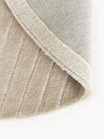 Runder Wollteppich Mason, handgetuftet, Flor: 100 % Wolle, Hellgrau, Ø 120 cm (Grösse S)