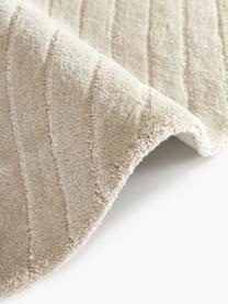 Tapis rond en laine tuftée main Mason, Gris clair, Ø 120 cm (taille S)