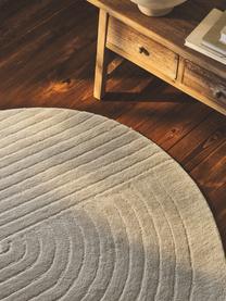 Tapis rond en laine tuftée main Mason, Gris clair, Ø 120 cm (taille S)