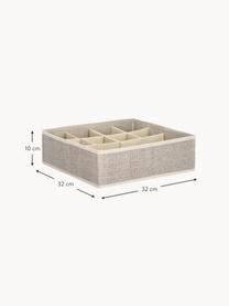 Caja Tidy, An 32 cm, Fibra sintética, Tonos beige, An 32 x F 32 cm