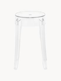 Tabouret design Charles Ghost, Polycarbonate, Transparent, Ø 39 x haut. 46 cm