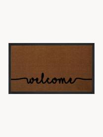 Paillasson en polyamide Cozy Welcome, Brun, noir, larg. 45 x long. 75 cm