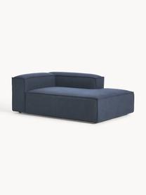 Chaise longue hoekmodule Lennon, Bekleding: 100% polyester De slijtva, Frame: massief grenenhout, multi, Poten: kunststof Dit product is , Geweven stof donkerblauw, B 119 x D 180 cm, hoekdeel rechts