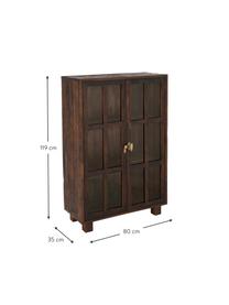 Vitrina Cherie, Parte trasera: tablero de fibras de dens, Madera, An 80 x Al 119 cm