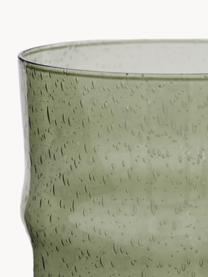 Wassergläser Rain mit Luftblasen, 2 Stück, Glas, Salbeigrün, semi-transparent, Ø 8 x H 14 cm, 470 ml