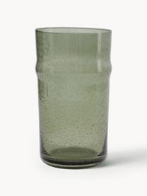 Wassergläser Rain mit Luftblasen, 2 Stück, Glas, Salbeigrün, semi-transparent, Ø 8 x H 14 cm, 470 ml