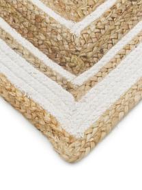 Handgewebter Jute-Läufer Clover, 100% Jute

Zertifiziert nach Oeko-Tex-Standard 100, Klasse 1., Braun, Weiß, B 80 x L 250 cm