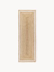 Tapis de couloir en jute tissé main Clover, 100 % jute

Certifié Oeko-Tex Standard 100, classe 1, Brun, blanc, larg. 80 x long. 250 cm