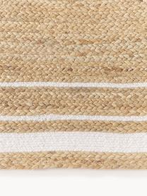 Handgeweven jute loper Clover, 100% jute

Gecertificeerd volgens Oeko-Tex Standard 100, klasse 1., Bruin, wit, B 80 x L 250 cm