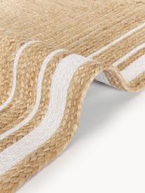 Handgeweven jute loper Clover, 100% jute

Gecertificeerd volgens Oeko-Tex Standard 100, klasse 1., Bruin, wit, B 80 x L 250 cm