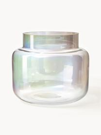 Glas-Vase Lasse, irisierend, H 14 cm, Glas, Transparent, irisierend, Ø 16 x H 14 cm