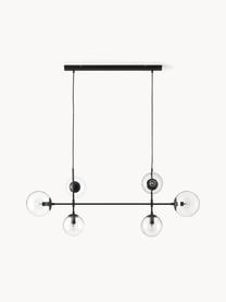 Grande suspension Cassia, Noir, transparent, Ø 15 x haut. 40 cm