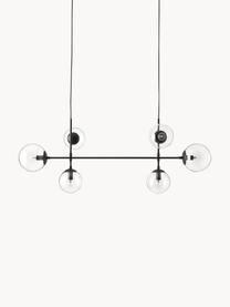 Grande suspension Cassia, Noir, transparent, Ø 15 x haut. 40 cm