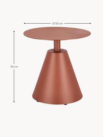 Ronde tuinsalontafel Aloha, Gepoedercoat aluminium, Terracotta, Ø 50 cm