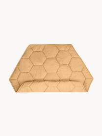 Handgefertigte Spielmatte Honeycomb mit Rasselspielzeug, Bezug: 100 % Baumwolle, Ocker, B 100 x L 100 cm