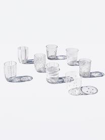 Súprava ručne vyrobených pohárov na vodu Melting, 6 dielov, Sklo, Priehľadná, Súprava s rôznymi veľkosťami
