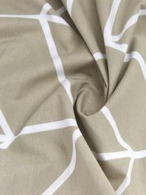 Bavlnená obliečka na vankúš s grafickým vzorom Mirja, 2 ks, Sivobéžová, krémovobiela