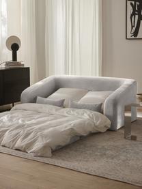 Sofá cama Eliot (2 plazas), Tapizado: 88% poliéster, 12% nylon , Patas: plástico, Tejido gris claro, An 180 x F 100 cm