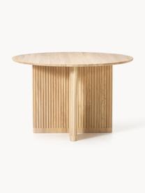 Table ronde en chêne Jolka, Ø 120 cm, Chêne laqué, Ø 120 cm