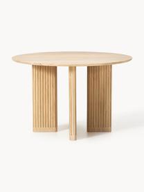 Table ronde en chêne Jolka, Ø 120 cm, Chêne laqué, Ø 120 cm