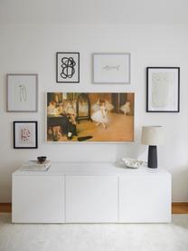 Gerahmter Digitaldruck Picasso's Dackel, Bild: Digitaldruck, Rahmen: Kunststoff, Antik-Finish, Front: Glas, Weißtöne, Schwarz, B 50 x H 40 cm
