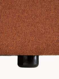 Modulaire bank Lennon (4-zits) met kruk, Bekleding: 100% polyester De slijtva, Frame: massief grenenhout, multi, Poten: kunststof Dit product is , Geweven stof terracotta, B 327 x D 207 cm