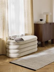 Samt-Polsterbank Alto mit Stauraum, Bezug: Samt (100 % Polyester) De, Gestell: Kiefernholz, Sperrholz Di, Samt Off White, B 113 x T 46 cm