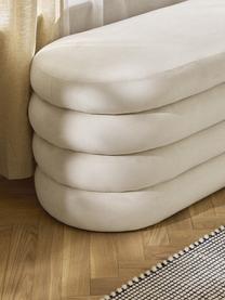 Samt-Polsterbank Alto mit Stauraum, Bezug: Samt (100 % Polyester) De, Gestell: Kiefernholz, Sperrholz Di, Samt Off White, B 113 x T 46 cm