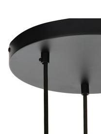 Cluster hanglamp Edie van rookglas, Decoratie: gepoedercoat metaal, Donkergrijs, transparant, zwart, B 30 x D 30 cm