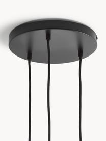 Lampa wisząca ze szkła dymionego Edie, Ciemny szary, transparentny, czarny, S 30 x G 30 cm