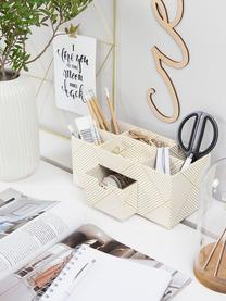 Organisateur bureau Vendela, Couleur dorée, blanc