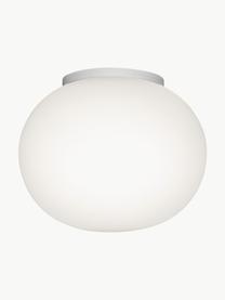 Kleine Deckenleuchte Glo-Ball, Lampenschirm: Glas, Weiss, Ø 19 x H 16 cm