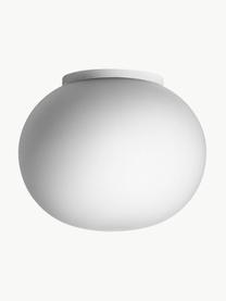 Plafoniera piccola Glo-Ball, Paralume: vetro, Struttura: alluminio rivestito, Bianco, Larg. 19 x Alt. 16 cm
