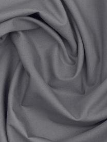 Taies d'oreiller en percale gris foncé Elsie, 2 pièces, 65 x 65 cm, Gris foncé, larg. 65 x long. 65 cm