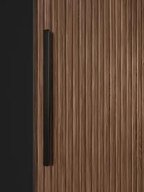 Modulární šatní skříň s posuvnými dveřmi Simone, šířka 150 cm, různé varianty, Vzhled ořechového dřeva, černá, Interiér Premium, Š 150 x V 236 cm