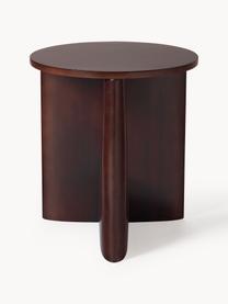 Table d'appoint ronde en bois Miya, Bois de peuplier, brun foncé laqué, Ø 53 cm, haut. 55 cm