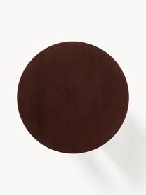 Mesa auxiliar redonda de madera Miya, Madera de álamo pintada marrón oscuro, Ø 53 x Al 55 cm