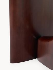 Mesa auxiliar redonda de madera Miya, Madera de álamo pintada marrón oscuro, Ø 53 x Al 55 cm