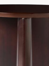 Ronde houten bijzettafel Miya, Populierenhout, donkerbruin gelakt, Ø 53 x H 55 cm