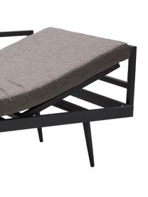 Modulares Gartensofa Rio, Gestell: Aluminium, pulverbeschich, Bezug: Polyester mit Schaumfüllu, Braun, Anthrazit, 283 x 80 cm